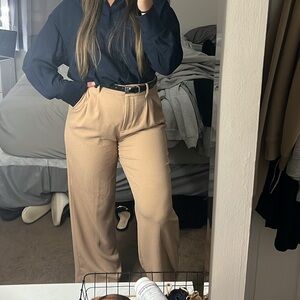 Nine West Tan Wide-Leg Pants